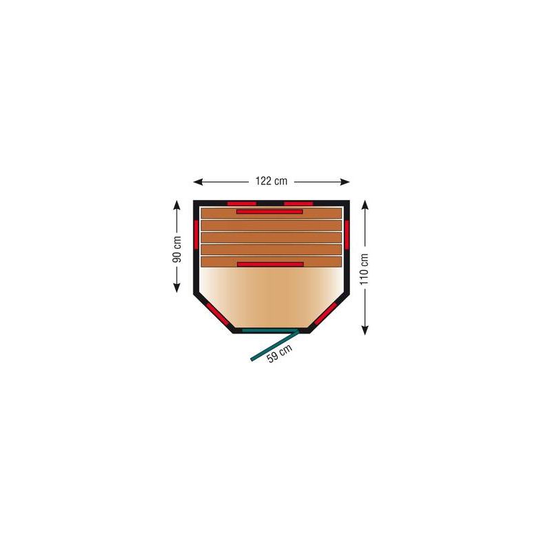 Infrarotkabine ThermoSpa ID 120 U Ganzglastüre